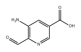 3-Pyridinecarboxylic acid, 5-amino-6-formyl- Structure