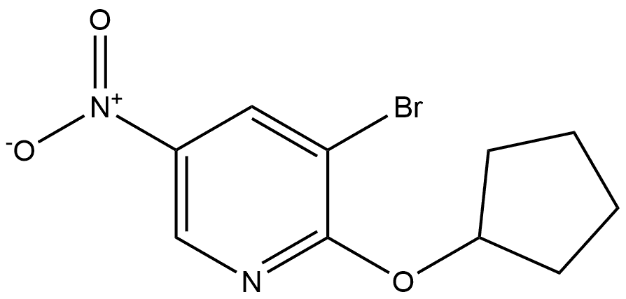 3-bromo-2-(cyclopentyloxy)-5-nitropyridine Structure