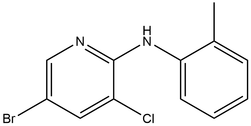 5-Bromo-3-chloro-N-(2-methylphenyl)-2-pyridinamine Structure