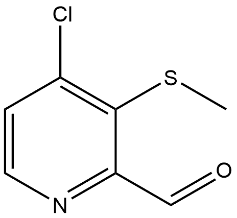 4-Chloro-3-(methylthio)-2-pyridinecarboxaldehyde Structure