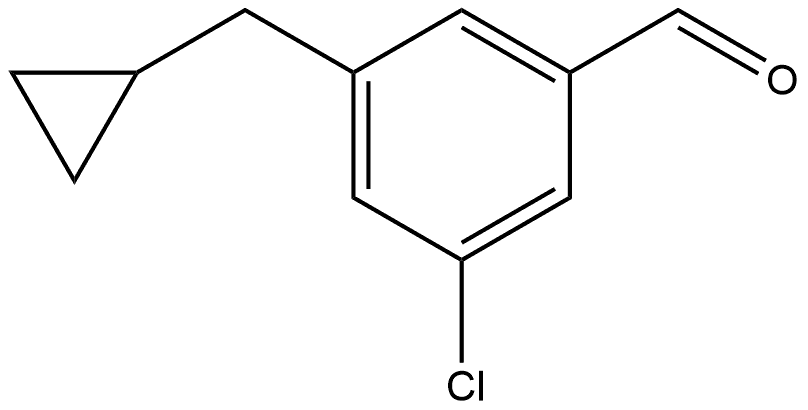 3-chloro-5-(cyclopropylmethyl)benzaldehyde Structure