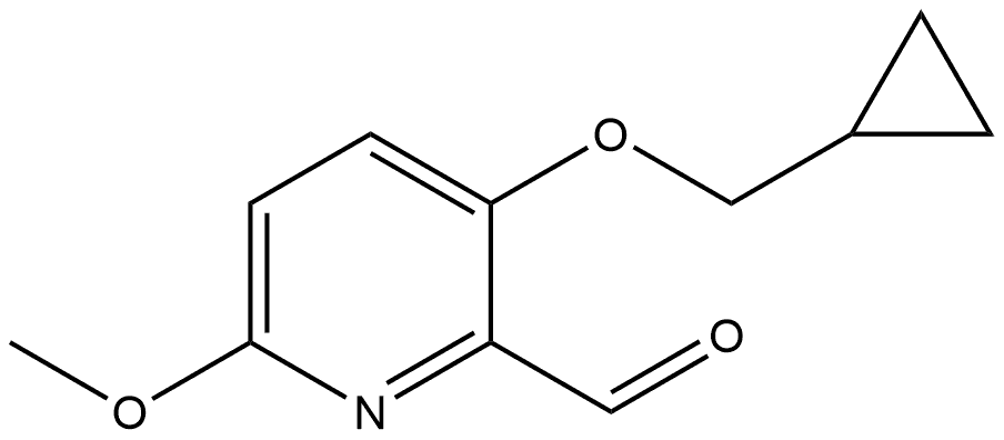 3-(Cyclopropylmethoxy)-6-methoxy-2-pyridinecarboxaldehyde,1289091-71-9,结构式