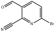 2-Pyridinecarbonitrile, 6-bromo-3-formyl- Structure