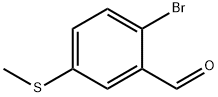 Benzaldehyde, 2-bromo-5-(methylthio)-,1289107-03-4,结构式