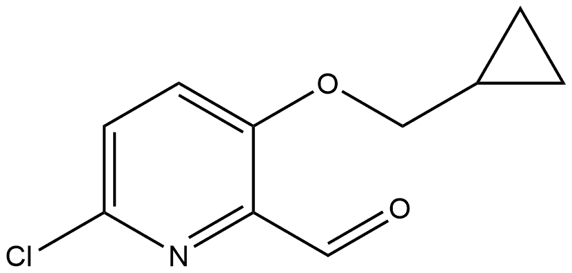 6-Chloro-3-(cyclopropylmethoxy)-2-pyridinecarboxaldehyde 结构式