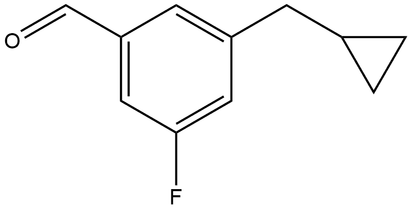 3-(cyclopropylmethyl)-5-fluorobenzaldehyde Structure