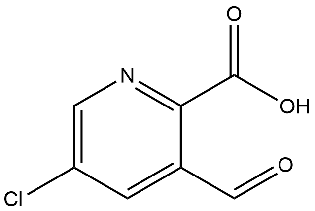 5-氯-3-甲酰基吡啶甲酸, 1289146-72-0, 结构式