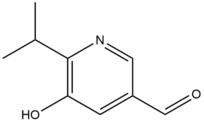 5-Hydroxy-6-(1-methylethyl)-3-pyridinecarboxaldehyde 化学構造式