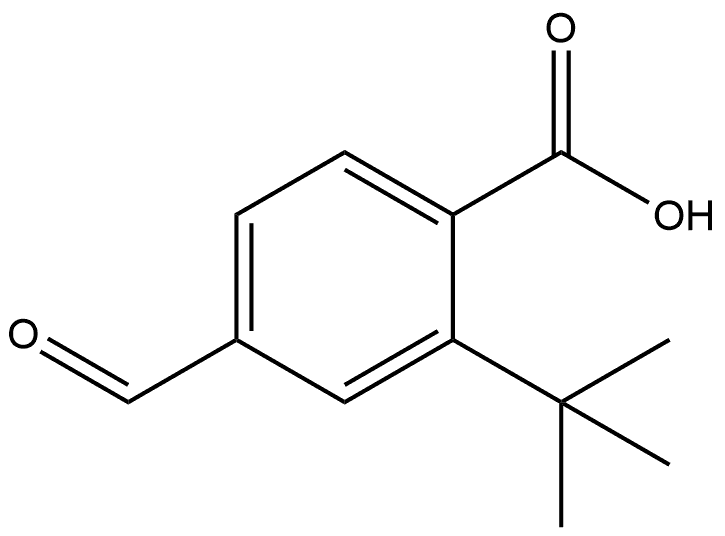 2-(1,1-Dimethylethyl)-4-formylbenzoic acid Structure