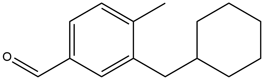 3-(Cyclohexylmethyl)-4-methylbenzaldehyde Structure