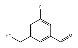 Benzaldehyde, 3-fluoro-5-(hydroxymethyl)- 化学構造式