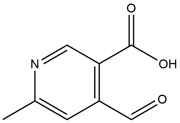 4-Formyl-6-methyl-3-pyridinecarboxylic acid Structure