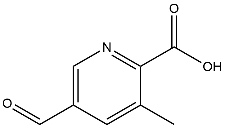 5-Formyl-3-methyl-2-pyridinecarboxylic acid Struktur