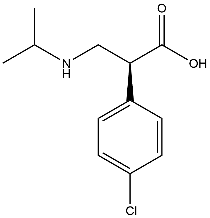 (S)-2-(4-氯苯基)-3-(异丙基氨基)丙酸 结构式
