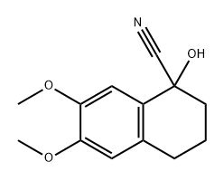 1-Naphthalenecarbonitrile, 1,2,3,4-tetrahydro-1-hydroxy-6,7-dimethoxy- Struktur