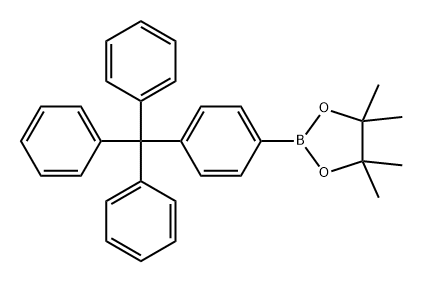 1,3,2-Dioxaborolane, 4,4,5,5-tetramethyl-2-[4-(triphenylmethyl)phenyl]- 结构式