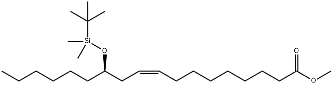 9-Octadecenoic acid, 12-[[(1,1-dimethylethyl)dimethylsilyl]oxy]-, methyl ester, [R-(Z)]- (9CI) Struktur