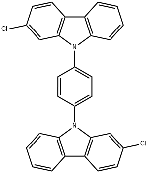 1,4-bis(2-chlorocarbazol-9-yl)benzene Struktur