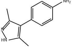 Benzenamine, 4-(3,5-dimethyl-1H-pyrazol-4-yl)- Structure