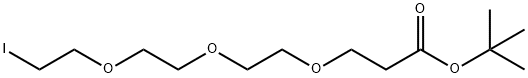Propanoic acid, 3-[2-[2-(2-iodoethoxy)ethoxy]ethoxy]-, 1,1-dimethylethyl ester Struktur