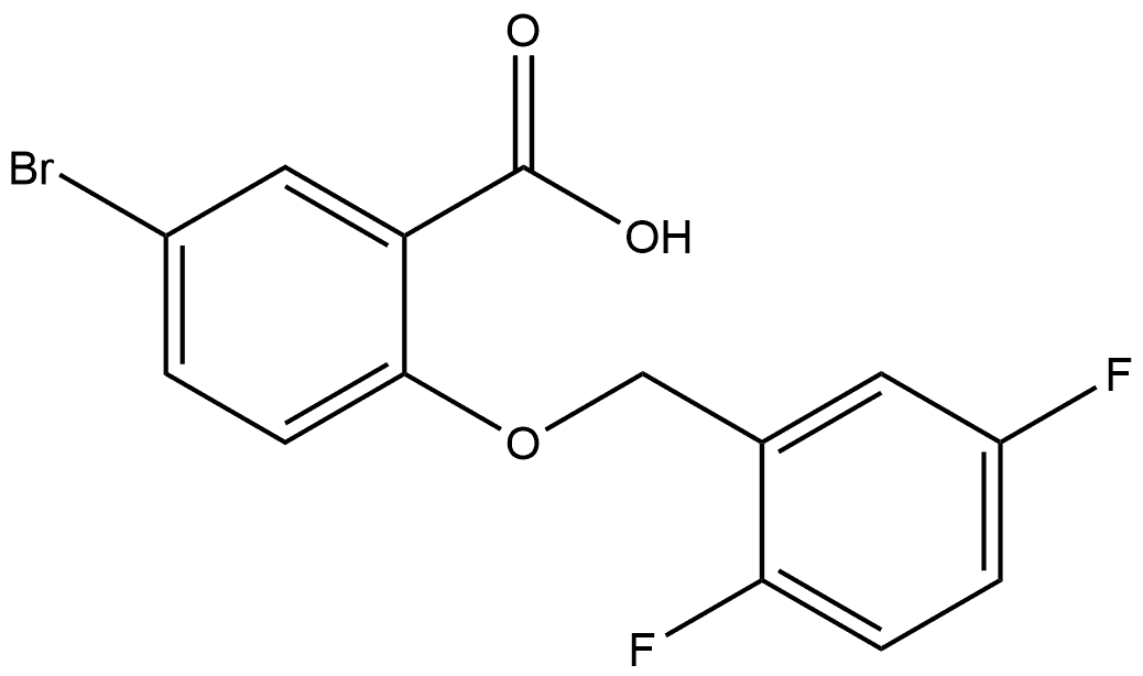 5-Bromo-2-[(2,5-difluorophenyl)methoxy]benzoic acid 结构式