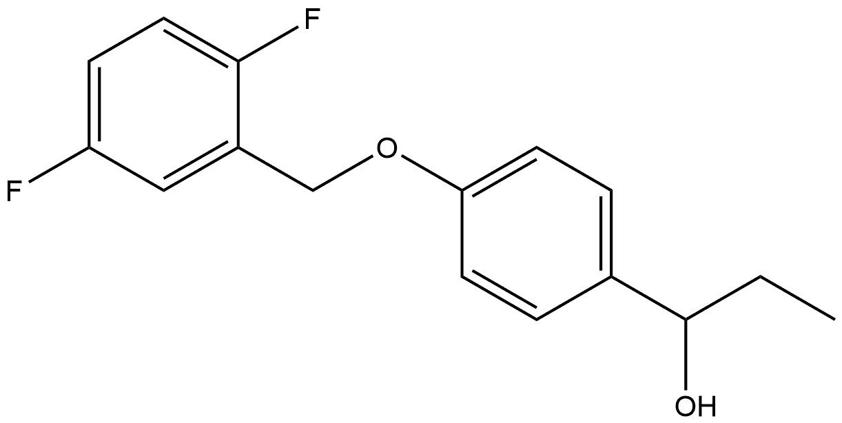 4-[(2,5-Difluorophenyl)methoxy]-α-ethylbenzenemethanol,1291573-49-3,结构式