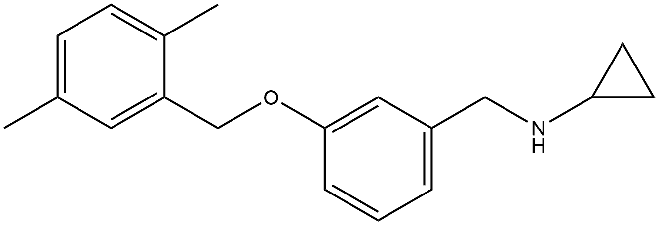 N-Cyclopropyl-3-[(2,5-dimethylphenyl)methoxy]benzenemethanamine 结构式