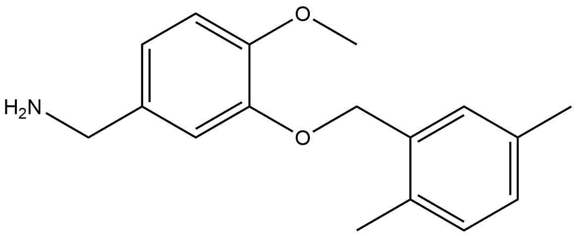 3-[(2,5-Dimethylphenyl)methoxy]-4-methoxybenzenemethanamine Structure