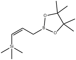 1,3,2-Dioxaborolane, 4,4,5,5-tetramethyl-2-[3-(trimethylsilyl)-2-propenyl]-, (Z)- (9CI) 化学構造式