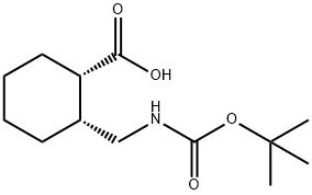 (1S,2R)-2-(Boc-amino-methyl)-cyclohexanecarboxylic acid Structure