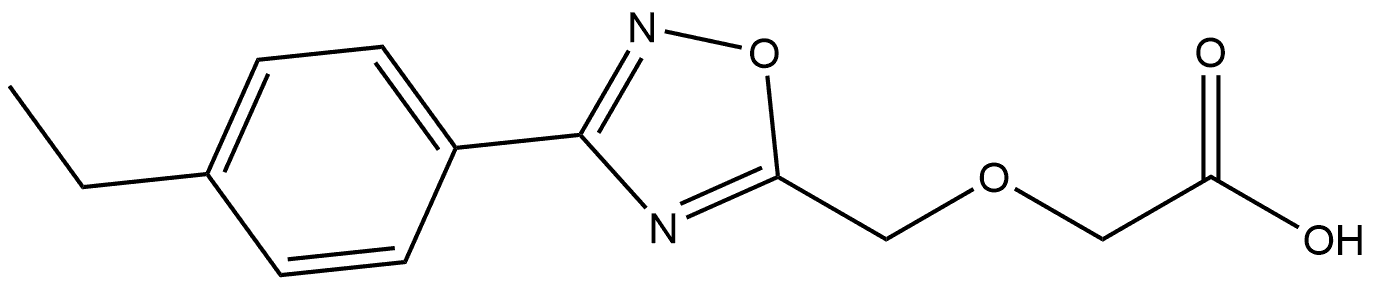2-[[3-(4-Ethylphenyl)-1,2,4-oxadiazol-5-yl]methoxy]acetic acid Structure