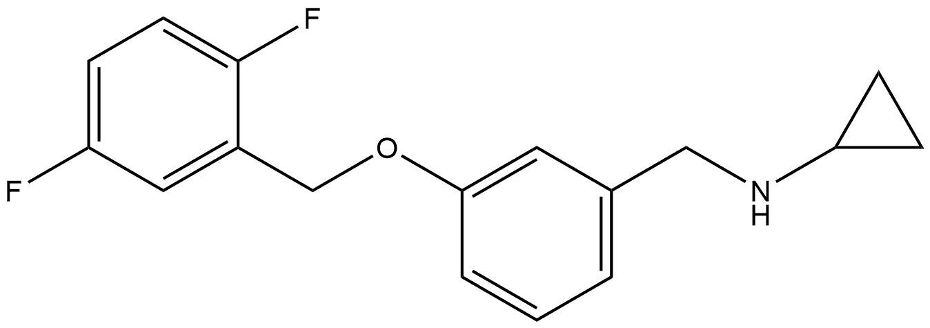 N-Cyclopropyl-3-[(2,5-difluorophenyl)methoxy]benzenemethanamine Structure