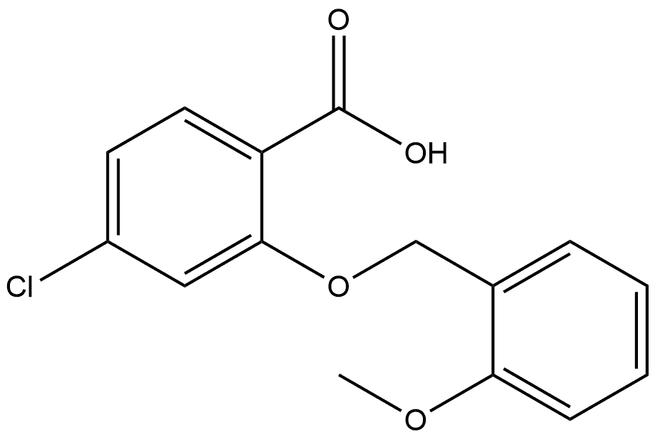 4-Chloro-2-[(2-methoxyphenyl)methoxy]benzoic acid Structure