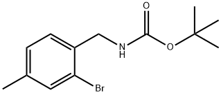 Carbamic acid, N-[(2-bromo-4-methylphenyl)methyl]-, 1,1-dimethylethyl ester,1293324-03-4,结构式