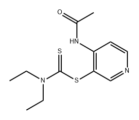 Carbamodithioic acid, N,N-diethyl-, 4-(acetylamino)-3-pyridinyl ester