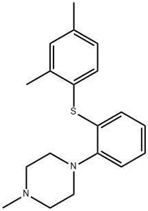 Piperazine, 1-[2-[(2,4-dimethylphenyl)thio]phenyl]-4-methyl- Structure