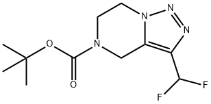 tert-butyl 3-(difluoromethyl)-6,7-dihydro-[1,2,3]triazolo[1,5-a]pyrazine-5(4H)-carboxylate Structure