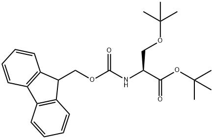 L-Serine, O-(1,1-dimethylethyl)-N-[(9H-fluoren-9-ylmethoxy)carbonyl]-, 1,1-dimethylethyl ester Structure