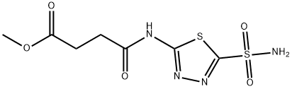 Butanoic acid, 4-[[5-(aminosulfonyl)-1,3,4-thiadiazol-2-yl]amino]-4-oxo-, methyl ester Structure