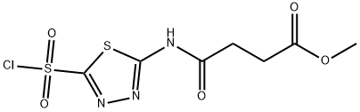 Butanoic acid, 4-[[5-(chlorosulfonyl)-1,3,4-thiadiazol-2-yl]amino]-4-oxo-, methyl ester 结构式