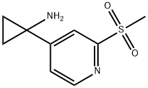 1-[2-(Methylsulfonyl)-4-pyridinyl]cyclopropanamine 化学構造式