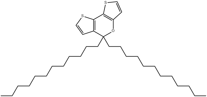 5H-Dithieno[3,2-b:2',3'-d]pyran, 5,5-didodecyl- Struktur