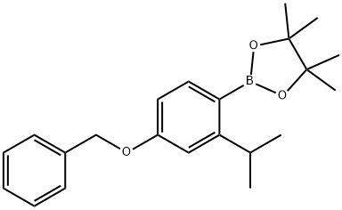 2-(4-(benzyloxy)-2-isopropylphenyl)-4,4,5,5-tetramethyl-1,3,2-dioxaborolane Structure