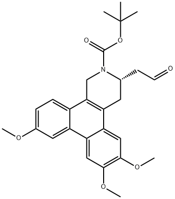 Dibenz[f,h]isoquinoline-2(1H)-carboxylic acid, 3,4-dihydro-6,7,10-trimethoxy-3-(2-oxoethyl)-, 1,1-dimethylethyl ester, (3S)-|