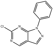 1H-Pyrazolo[3,4-d]pyrimidine, 6-chloro-1-phenyl- 化学構造式
