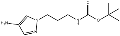 tert-butyl
N-[3-(4-amino-1H-pyrazol-1-yl)propyl]carbamate Struktur
