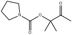 1-Pyrrolidinecarboxylic acid, 1,1-dimethyl-2-oxopropyl ester Struktur