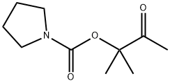 1-Pyrrolidinecarboxylic acid, 1,1-dimethyl-2-oxopropyl ester,129663-00-9,结构式