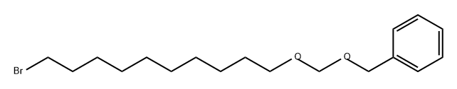 Benzene, [[[(10-bromodecyl)oxy]methoxy]methyl]- Structure