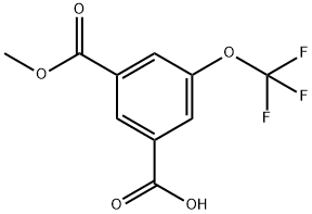 1,3-Benzenedicarboxylic acid, 5-(trifluoromethoxy)-, 1-methyl ester Structure